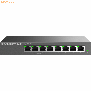 6947273704553 - GWN7700 Series GWN7701P - Switch - unmanaged - 8 x 10 100 1000 (4 PoE)