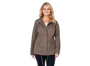 6948207671439 - Große Größen Taillierte Jacke taupe Gr44