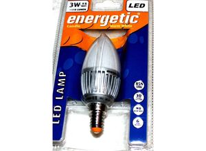 6949199740110 - Led Lampe E14 Kerzenform Matt Warmweiß 3 Watt = 15 Watt Energieklasse a - Energetic