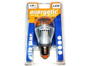 6949199740127 - Energetic - led Lampe 6W High-Power E27 Glühlampe warmweiß klar Energieklasse a