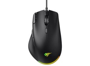 6950676204322 - MS957 kabelgebundene Gaming-Maus RGB-Hintergrundbeleuchtung 1000-7200 dpi usb PC-Maus Schwarz - Havit