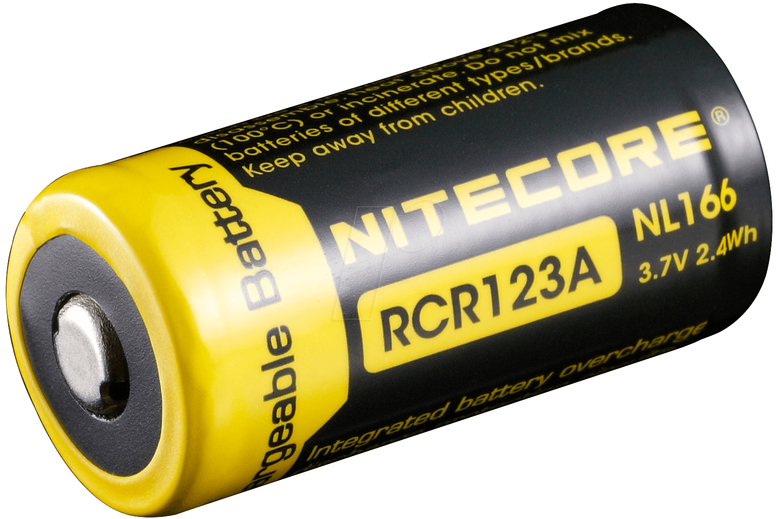 6952506490318 - LiIon-Akku 16340 NL166 3 4 a mit pcb 37 v- 650 mAh - Nitecore