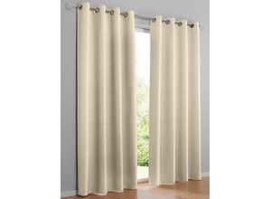 6952540630411 - Vorhang HEINE HOME Gardinen Gr 145 cm Multifunktionsband 135 cm beige (creme) Übergardinen