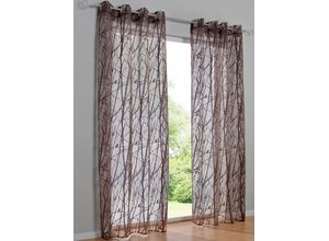6952540634617 - Gardine HEINE HOME Gr 1 braun Gardinen 145cm Universalzugband Ösen 140cm Polyester Viskose B140cm H145cm 6952540634617 - Gardine HEINE HOME Gr 1 braun Gardinen 145cm Universalzugband Ösen 140cm Polyester Viskose B140cm H145cm