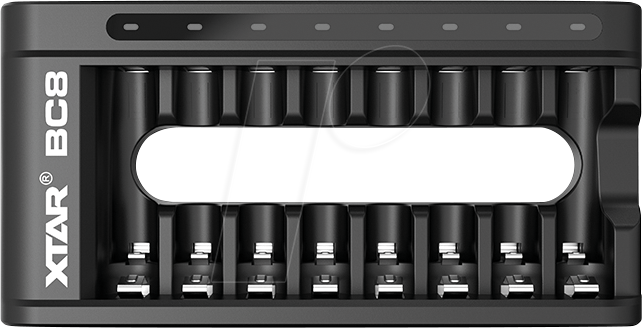 6952918300168 - Xtar - BC8 Schnell-Ladegerät für Li-Ion 15V Akku und 15V NiMH 12V Akkus aa aaa