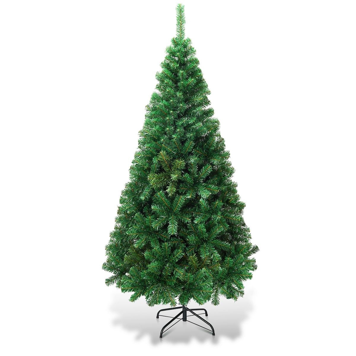 6952938314343 - Costway Weihnachtsbaum Künstlicher Tannenbaum Weihnachtsbaum mit Metallständer 150-240 cm Grün-210 cm