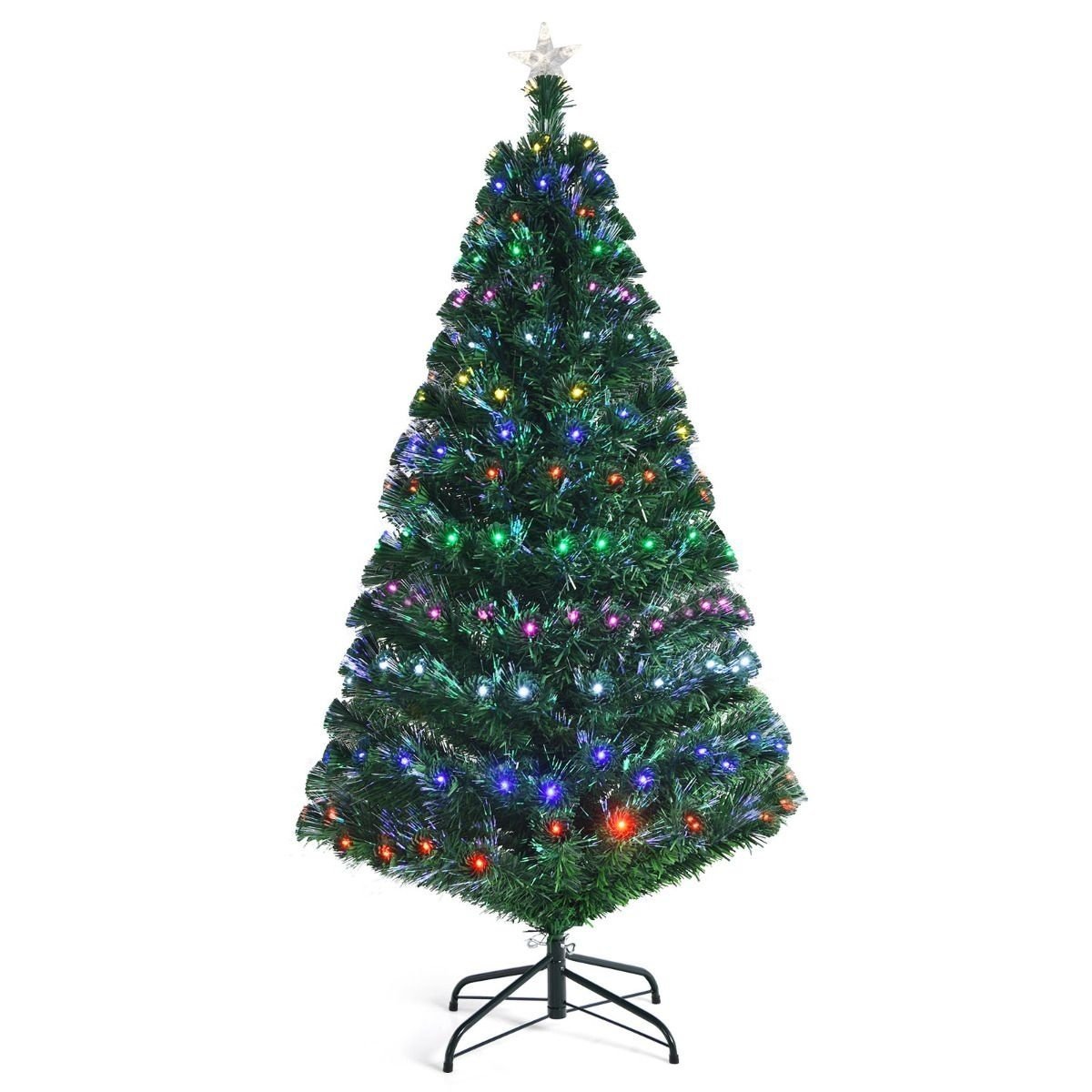 6952938356077 - Künstlicher Weihnachtsbaum 210 cm - Lichter aus Fiberglas - 280 LED - 280 Zweige - Grün