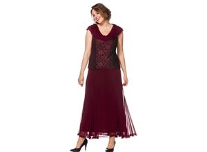 6953123611360 - Große Größen Abendkleid mit Godetfalten und Spitze bordeaux Gr23 6953123611360 - Große Größen Abendkleid mit Godetfalten und Spitze bordeaux Gr23