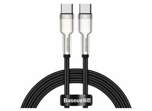 6953156202320 - Basetech - Baseus Cafule Metal Datenkabel usb Typ c - usb Typ c 100 w (20 v   5 a) Stromversorgung 1 m schwarz (CATJK-C01)