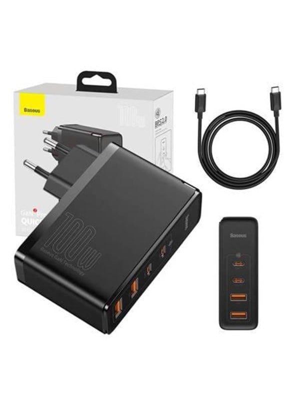 6953156204683 - GaN2 Pro Schnellladegerät 100W usb   usb Typ c Quick Charge 4+ Power Delivery Schwarz (CCGAN2P-L01) - Baseus