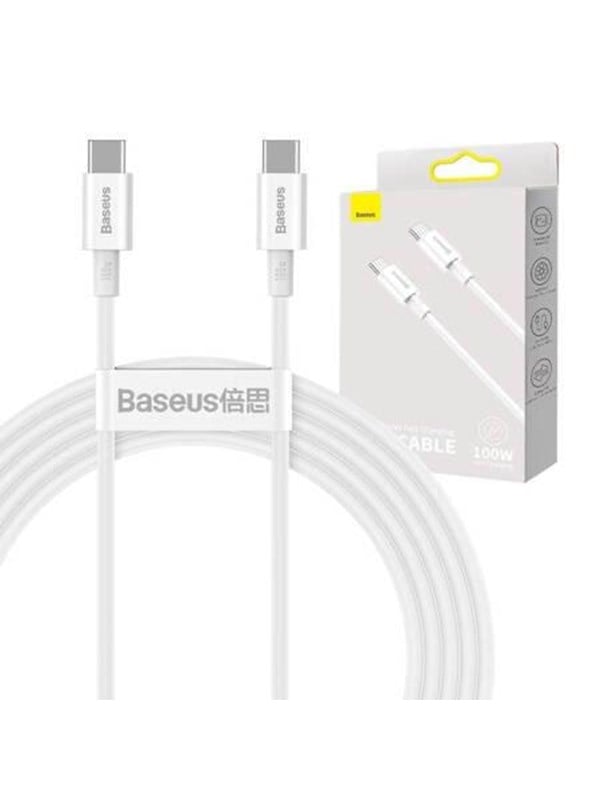 6953156208469 - Baseus Superior Cable Cord USB Type C - USB Type C Quick Charge   Power Delivery   FCP 100W 5A 20V 2m weiß (CATYS-C02)