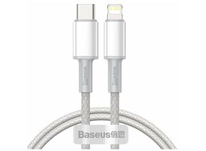 6953156231924 - Usb Type c Kabel - iPhone Fast Charging Power Delivery 20 w 1 m weiß - Baseus