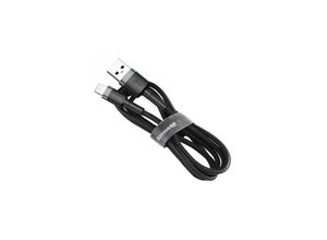 6953156274976 - Basetech - Baseus Cafule Kabel strapazierfähiges Nylonkabel usb   iPhone QC30 24A 1M schwarz-grau (CALKLF-BG1)