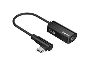 6953156278585 - Audio Adapter USB-C zu Mini Jack 35 mm und USB-C in Schwarz 12 cm