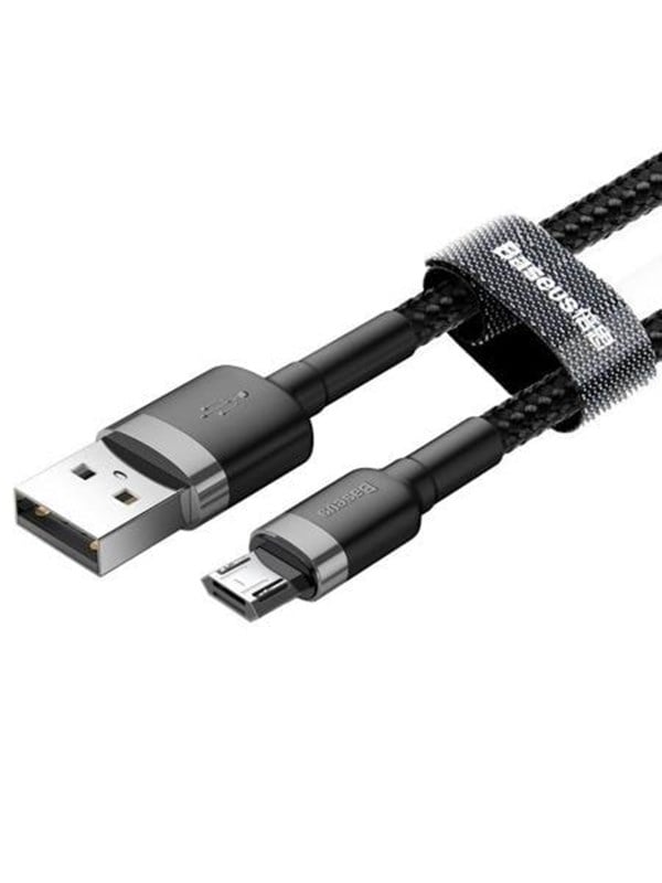 6953156280304 - Tresice France - Baseus Cafule Cable durabel Kabel mit Nylon geflochtenes Ladekabel usb   micro usb QC30 24A 05M schwarz-grau (CAMKLF-AG1)