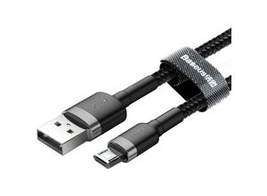 6953156280335 - Tresice France - Baseus Cafule Cable durabel Kabel mit Nylon geflochtenes Ladekabel usb   micro usb QC30 24A 1M schwarz-grau (CAMKLF-BG1)