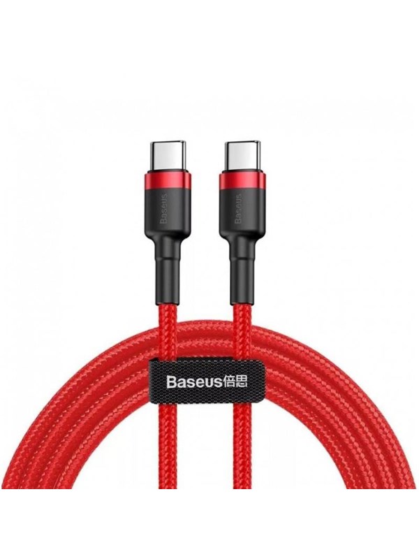 6953156285224 - Cafule Cable durabel Kabel mit Nylon geflochtenes Ladekabel usb-c pd   usb-c pd PD20 60W 20V 3A QC30 2M rot (CATKLF-H09) - Baseus