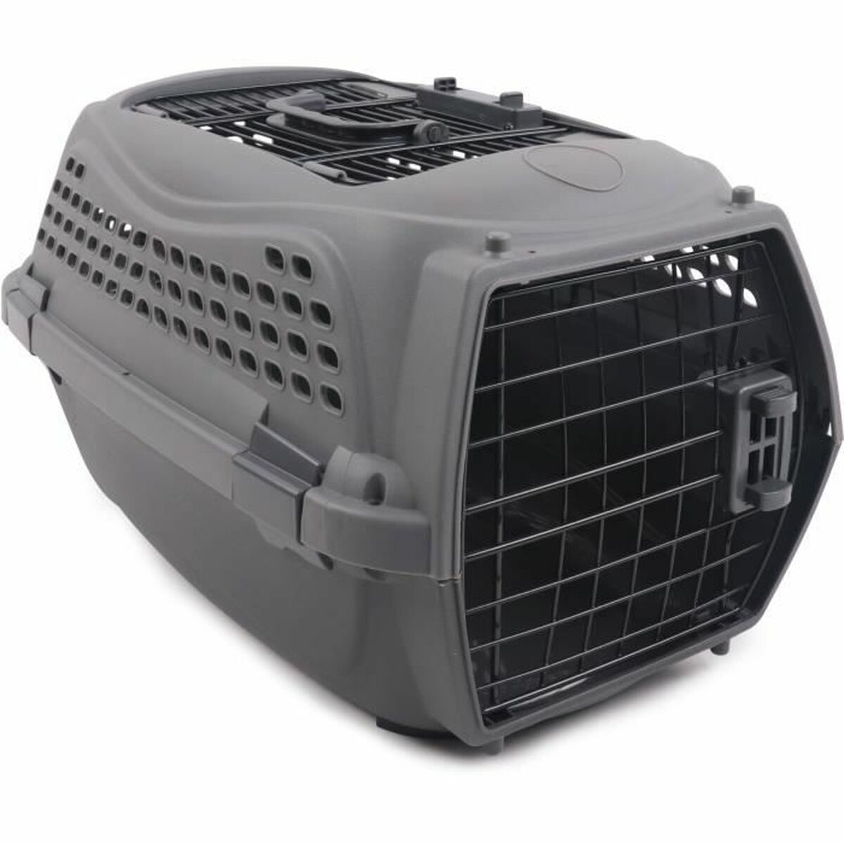 6953182725862 - Transportbehälter ECO GIRO M Grau Dunkelgrau Kunststoff Katze