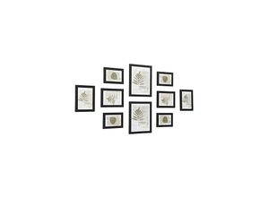 6955880323678 - Fotorahmen-Set 10 Fotorahmen – zwei 8 x 10 (20 x 25 cm) vier 5 x 7 (13 x 18 cm) vier 4 x 6 (10 x 15 cm) schwarz RPF310H