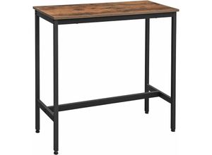 6955880387007 - Songmics - vasagle Bartisch Küchentisch Küchentresen rechteckiger Stehtisch stabiles Metallgestell 100 x 40 x 90 cm einfacher Aufbau schmal