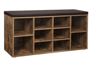 6955880394340 - Schuhregal »mit Polster 104 x 48 cm Dunkelbraun«