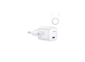 6956116742430 - Mini USB-C 20W PD Ladegerät mit Kabel für iPhone Lightning weiß