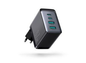 6956116742492 - Joyroom Ladegerät GaN 67W 4 Ports (2x USB 2x USB C) schwarz (TCG02) + Kabel USB C - USB C 100W 12m