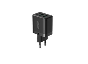 6956116753412 - 2xUSB-A 12W 24A Netzladegerät Schwarz Ladeadapter Schnelles Laden