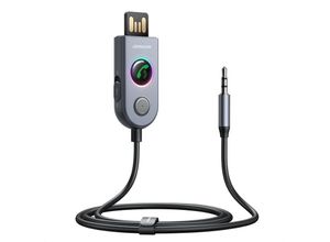 6956116756765 - JR-CB6 kabelloser Autoempfänger Bluetooth Technologie – Grau 100 cm mit led - Joyroom