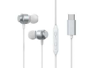 6956116770143 - Joyroom - JR-EC06 usb-c Kabelkopfhörer In-Ear-Kopfhörer – Silber 1200 mm