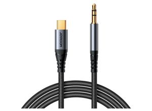 6956116773786 - Stereo-Audiokabel aux 35 mm Miniklinke – usb-c für Telefon 12 m schwarz - Joyroom