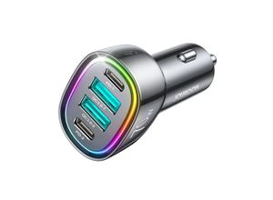 6956116788780 - Zigarettenanzünder-Adapter Joyroom JR-CCN07 Autoladegerät 120 W 2xUSB-C USB-A