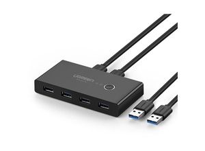 6957303803217 - Ugreen - Schaltbox hub Switch 4x usb 32 Gen 1 USB-Splitter für zwei Computer - Schwarz