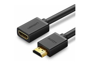 6957303811403 - 05m Kabel hdmi Verlängerungskabel (weiblich) - hdmi (männlich) 19 Pin 14v 4K 60Hz 30AWG schwarz - Ugreen