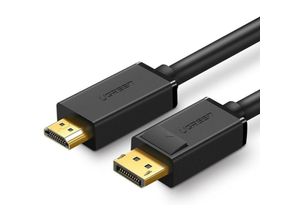 6957303812028 - Unidirektionales DisplayPort-zu-HDMI-Kabel 4K 30Hz 32 awg Schwarz 20m - Ugreen