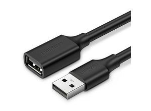 6957303813162 - Kabeladapter usb (weiblich) - usb (männlich) 2m schwarz (10316) - Ugreen