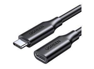 6957303813872 - Ugreen Kabelverlängerungsadapter USB C (männlich) - USB C (weiblich) 100W 10Gb s 1m schwarz