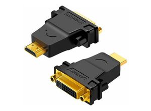 6957303821235 - 20123 Adapter hdmi auf dvi Stecker Kontakte vergoldet 25+5 Datenübertragung - Ugreen