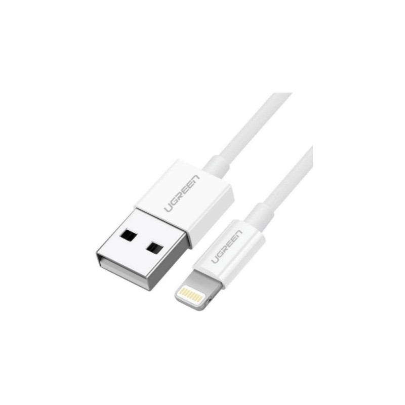 6957303827305 - Usb-A Male To Lightning Male Cable Nickel Plating Abs Shell 2m (White)