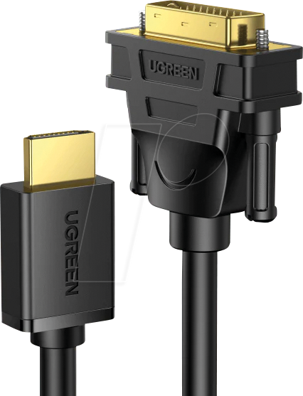 6957303831166 - Ugreen 30116 Videokabel-Adapter 1 m DVI HDMI Schwarz 6957303831166