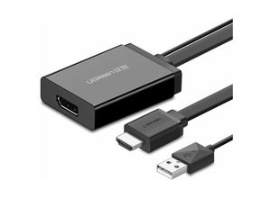 6957303842384 - Ugreen unidirektionaler HDMI-Adapter (männlich) - Display Port (weiblich) + USB (für Stromversorgung) Videoadapter 05 m schwarz