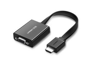 6957303842483 - Ugreen Adapter HDMI - VGA Micro USB   Audio 35 mm Miniklinke schwarz