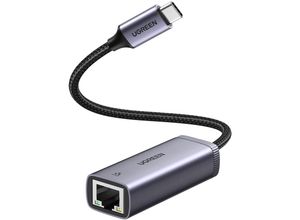 6957303843220 - Ugreen externer USB Typ C Netzwerkadapter - RJ45 1Gbps (1000Mbps) grau