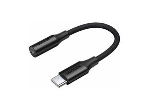 6957303856312 - Kopfhöreradapter mit 35mm Jack Miniklinke auf usb Typ-C usb-c 10 cm schwarz - Ugreen