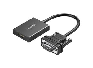 6957303859450 - Kabel Adapterkabel vga (männlich) - hdmi (weiblich) 015m schwarz (CM513) - Ugreen