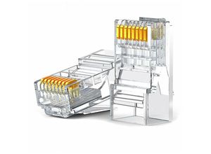 6957303859610 - Ugreen 10x Stecker Stecker Kupplung Ende RJ45 8P8C Cat 6 Verbindung Adapter Netzwerkkabel transparent