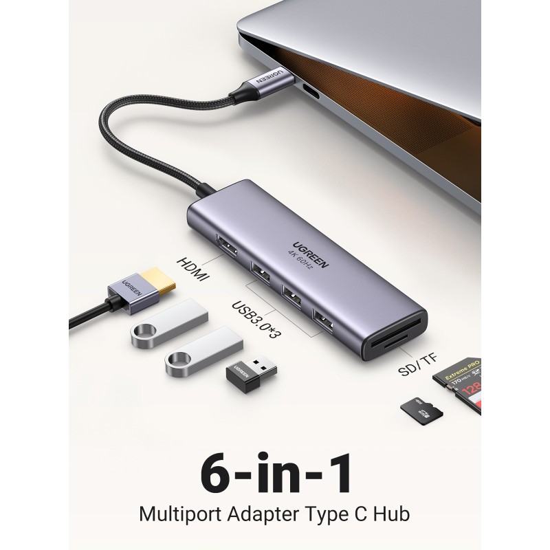 6957303863839 - 60383 USB C Hub 4K at 60Hz USB-C Adapter 60383 6957303863839