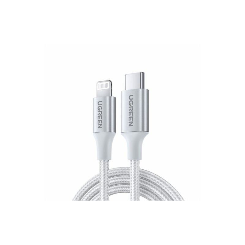 6957303875238 - 70523 USB-C to Lightning Cable Aluminum Shell Braided 1m Silver 70523 6957303875238