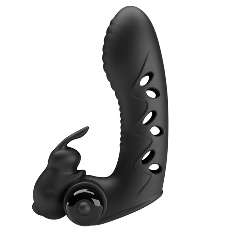 6959532333558 - PRETTY LOVE - VANCE BLACK RABBIT VIBRATOR FINGERABDECKUNG