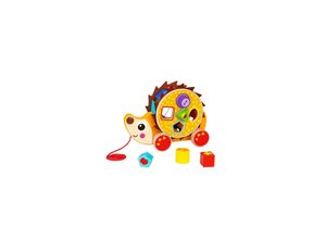 6970090046933 - Tooky Toy Steckspiel Nachziehspielzeug Igel TKE011 Formsortierer 5 Formen bunt